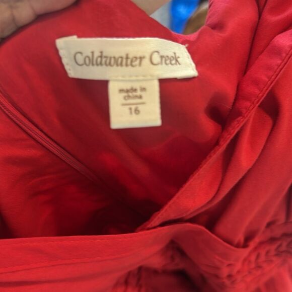 Coldwater Creek Red Maxi Dress 16 - Picture 8 of 9